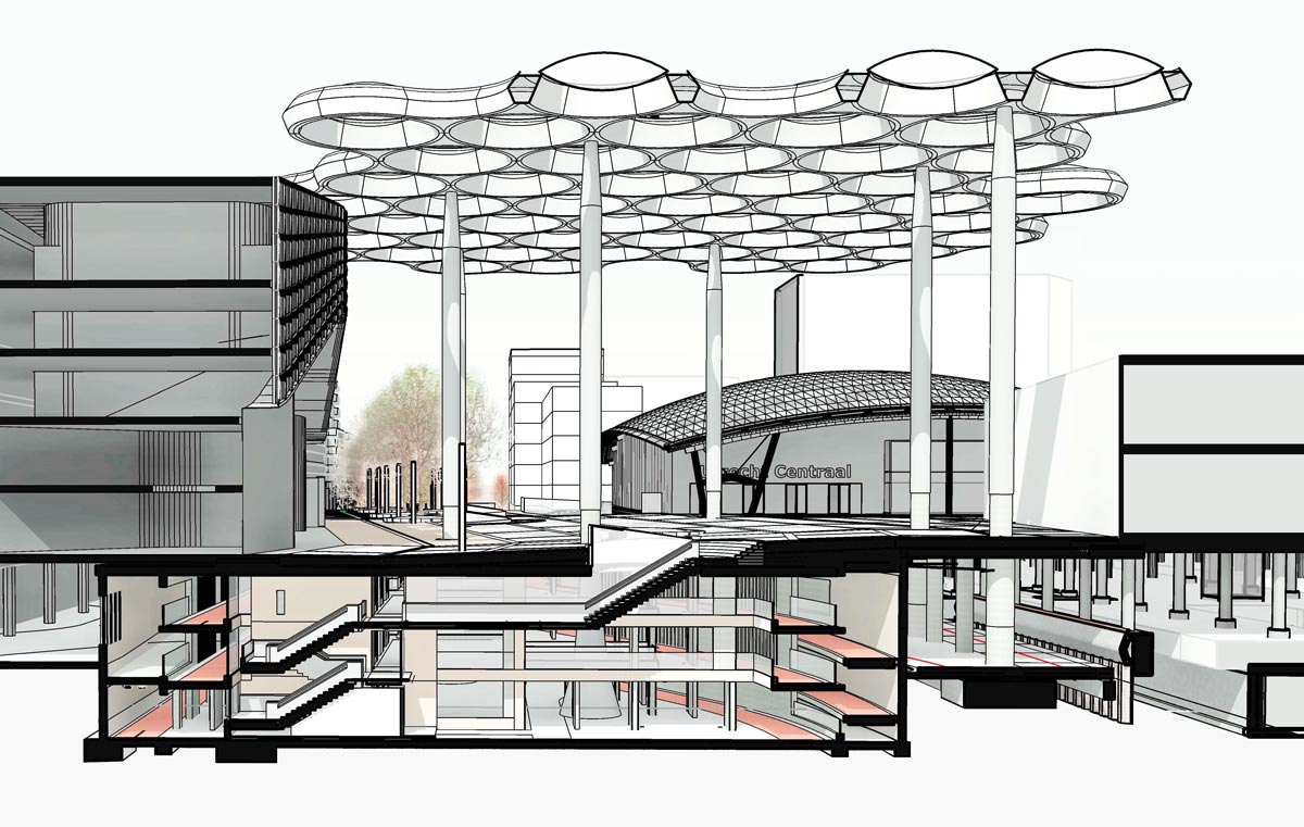 Projektzeichnung Parkhaus Hamilton